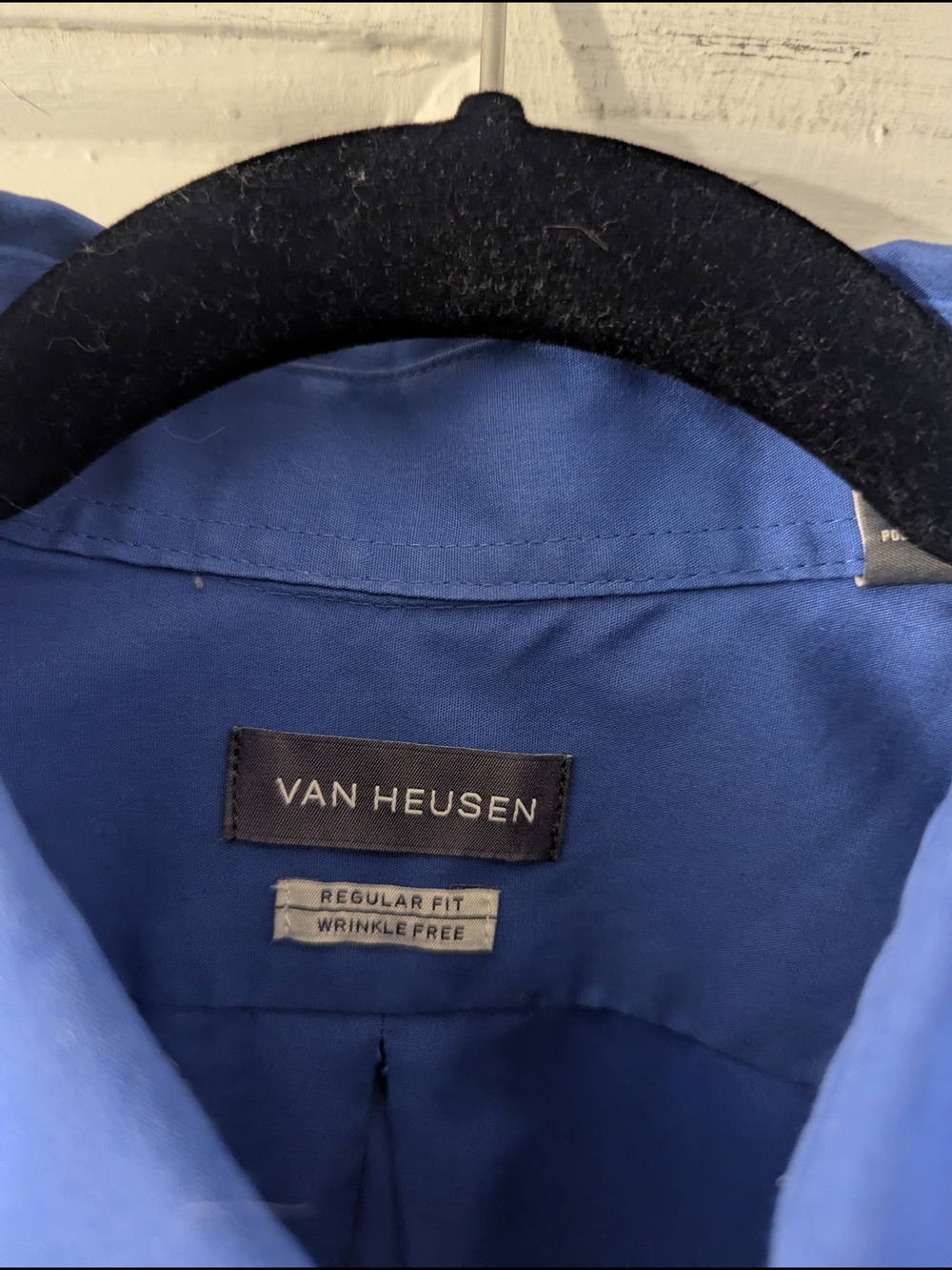 Van Heusen Royal Blue Button-Up Dress Shirt - Picture 2 of 3